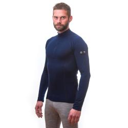 SENSOR Merino Active pánské triko dl.rukáv zip Deep Blue