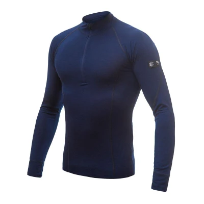 SENSOR Merino Active pánské triko dl.rukáv zip Deep Blue SENSOR Merino Active pánské triko dl.rukáv zip Deep Blue