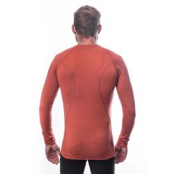 SENSOR Merino Active pánské triko dl. rukáv Terracotta