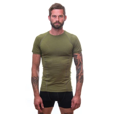 Sensor Merino Active Safari Green pánské funkční tričko