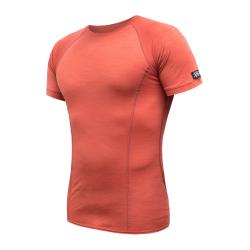 SENSOR Merino Active pánské triko kr. rukáv Terracotta