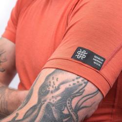 SENSOR Merino Active pánské triko kr. rukáv Terracotta