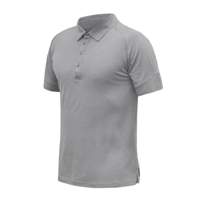 SENSOR Merino Active Polo pánské šedé triko kr.rukáv SENSOR Merino Active Polo pánské šedé triko kr.rukáv
