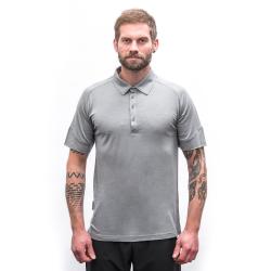 SENSOR Merino Active Polo pánské šedé triko kr.rukáv