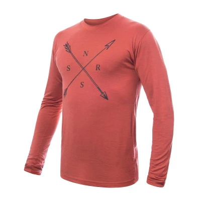 SENSOR Merino Active Snsr pánské triko dl.rukáv Terracotta SENSOR Merino Active Snsr pánské triko dl.rukáv Terracotta