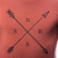 SENSOR Merino Active Snsr pánské triko kr.rukáv Terracotta