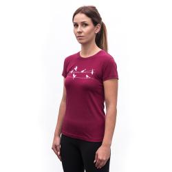 SENSOR Merino Active Songbirds dámské triko kr. rukáv Lilla