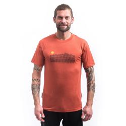 SENSOR Merino Active Sunrise pánské triko kr.rukáv Terracotta