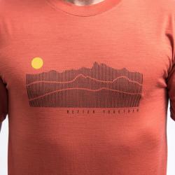 SENSOR Merino Active Sunrise pánské triko kr.rukáv Terracotta