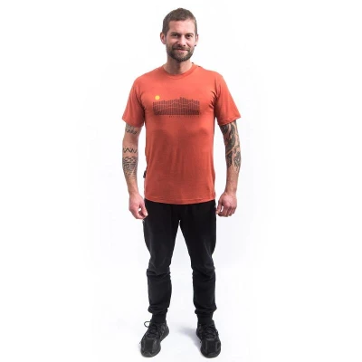 SENSOR Merino Active Sunrise pánské triko kr.rukáv Terracotta