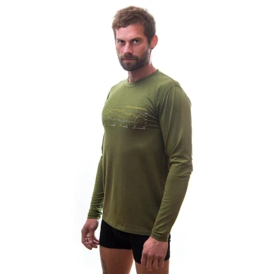 Sensor Merino Active Pt Track Safari Green pánské funkční tričko