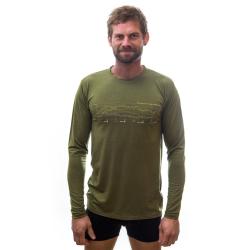 Sensor Merino Active Pt Track Safari Green pánské funkční tričko