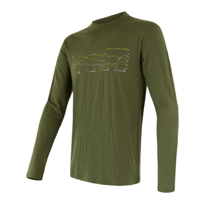 Sensor Merino Active Pt Track Safari Green pánské funkční tričko Sensor Merino Active Pt Track Safari Green pánské funkční tričko