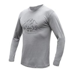 SENSOR Merino Active Van Life pánské šedé triko dl.rukáv