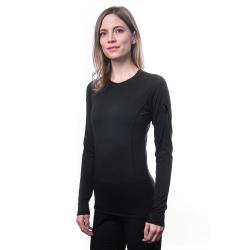 SENSOR Merino Air dámské černé triko dl.rukáv