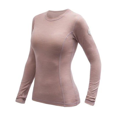 SENSOR Merino Air dámské triko dl.rukáv Dusty Pink