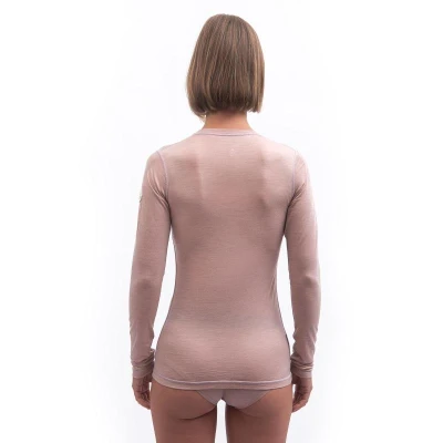 SENSOR Merino Air dámské triko dl.rukáv Dusty Pink