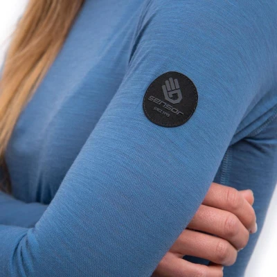 SENSOR Merino Air dámské triko dl.rukáv Riviera Blue