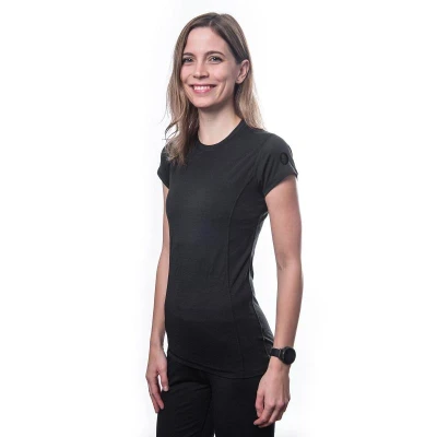 SENSOR Merino Air dámské černé triko