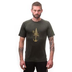 SENSOR Merino Air Earth pánské triko Olive Green