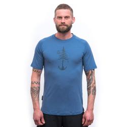 SENSOR Merino Air Earth pánské triko Riviera Blue