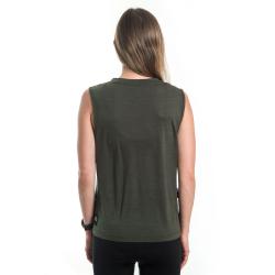 SENSOR Merino Air Fox dámské triko bez rukávu Olive Green
