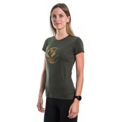 SENSOR Merino Air Fox dámské triko kr.rukáv Olive Green