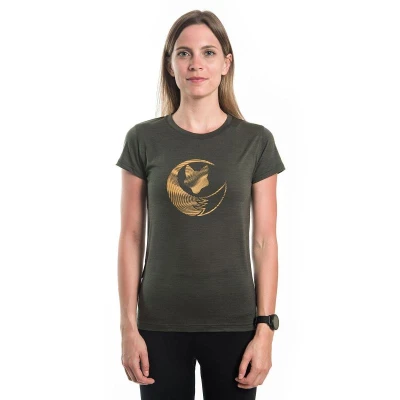 SENSOR Merino Air Fox dámské triko kr.rukáv Olive Green