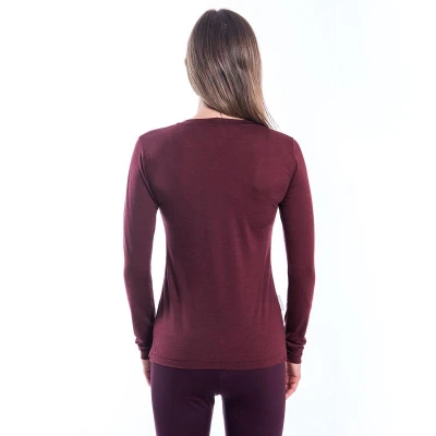 SENSOR Merino Air Hills dámské triko dl.rukáv Port Red