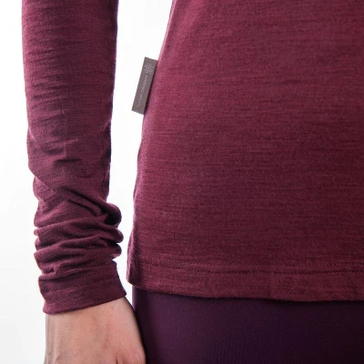 SENSOR Merino Air Hills dámské triko dl.rukáv Port Red