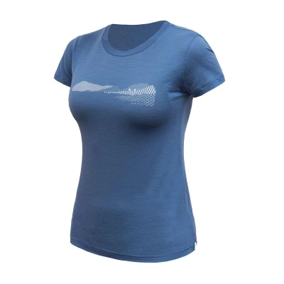 SENSOR Merino Air Hills dámské triko Riviera Blue