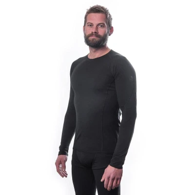 SENSOR Merino Air pánské černé tričko