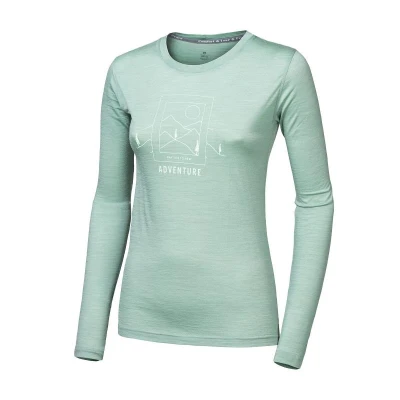 SENSOR Merino Air Say Yes dámské triko dl. rukáv Basil Green