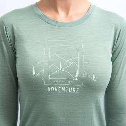 SENSOR Merino Air Say Yes dámské triko dl. rukáv Basil Green