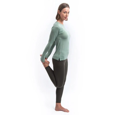 SENSOR Merino Air Say Yes dámské triko dl. rukáv Basil Green