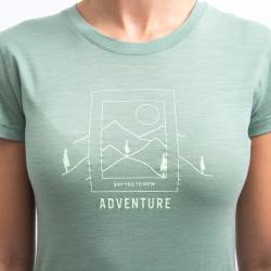 SENSOR Merino Air Say Yes dámské triko kr.rukáv Basil Green