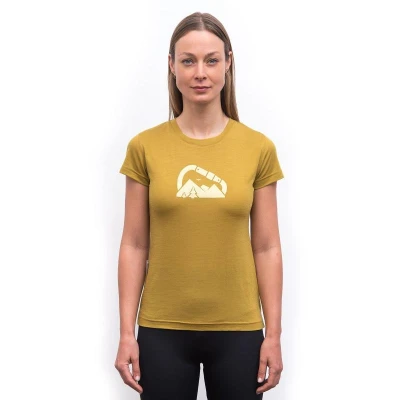 SENSOR Merino Air Summit dámské triko kr.rukáv Mustard
