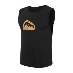 SENSOR Merino Air Summit pánské černé triko bez rukávu
