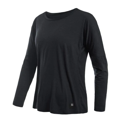 SENSOR Merino Air Traveller dámské černé triko dl.rukáv