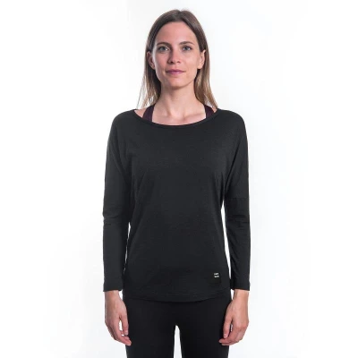 SENSOR Merino Air Traveller dámské černé triko dl.rukáv