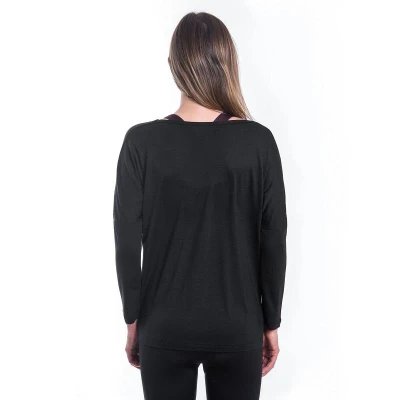 SENSOR Merino Air Traveller dámské černé triko dl.rukáv
