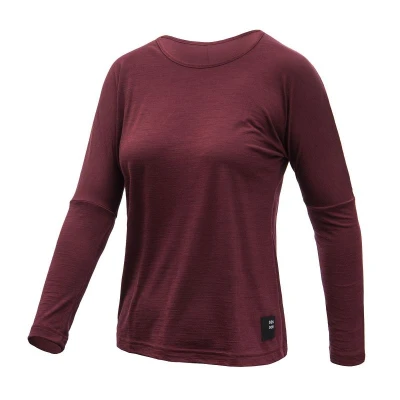 SENSOR Merino Air Traveller dámské triko dl.rukáv Port Red