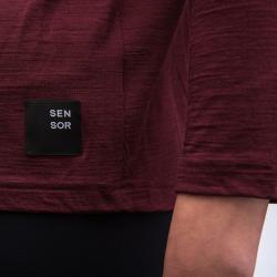 SENSOR Merino Air Traveller dámské triko dl.rukáv Port Red