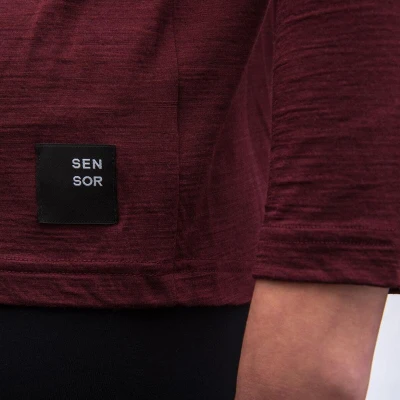 SENSOR Merino Air Traveller dámské triko dl.rukáv Port Red