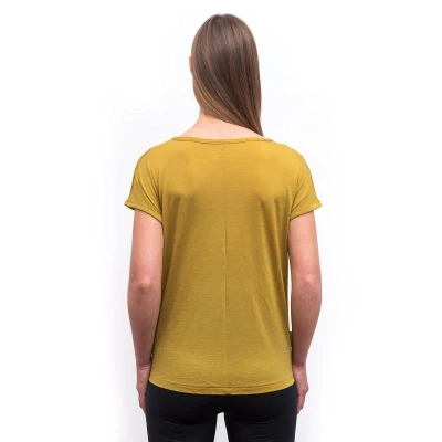 SENSOR Merino Air Traveller dámské triko kr.rukáv Mustard