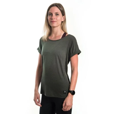 SENSOR Merino Air Traveller dámské triko kr.rukáv Olive Green POUZE M (VÝPRODEJ)