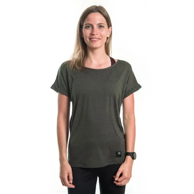 SENSOR Merino Air Traveller dámské triko kr.rukáv Olive Green POUZE M (VÝPRODEJ)