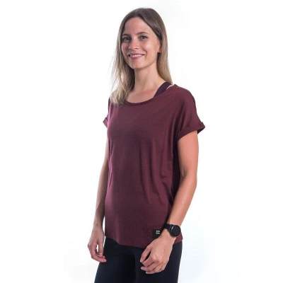 SENSOR Merino Air Traveller dámské triko kr.rukáv Port Red
