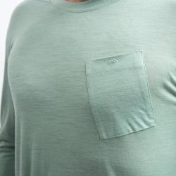 SENSOR Merino Air Traveller pánské triko dl.rukáv Basil Green