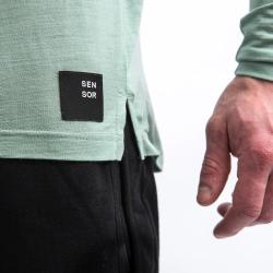 SENSOR Merino Air Traveller pánské triko dl.rukáv Basil Green